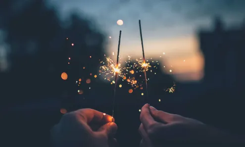 People safely using sparklers on bonfire night