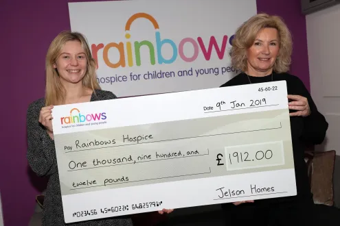 Rainbows cheque presentation