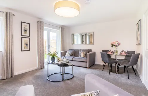 Interior of a house at the Leys