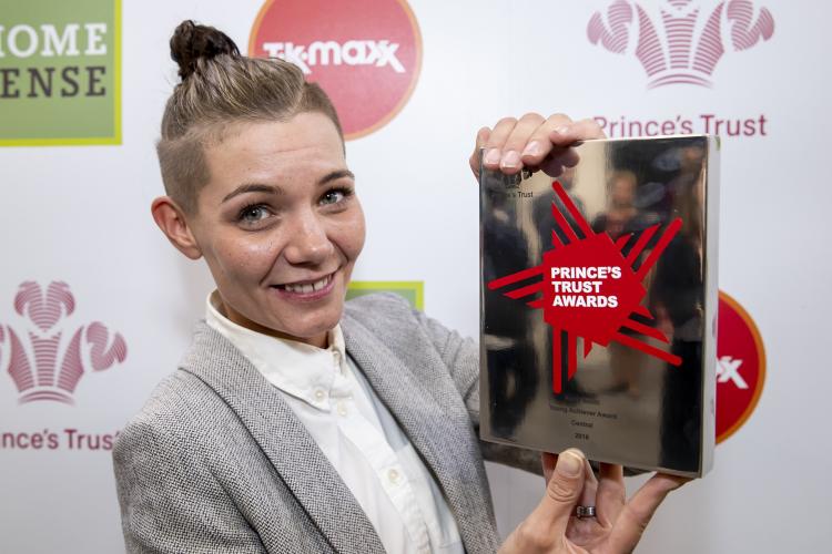 Katie Smith with award