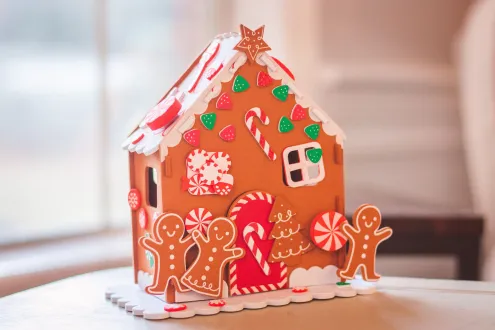 A gingerbread house