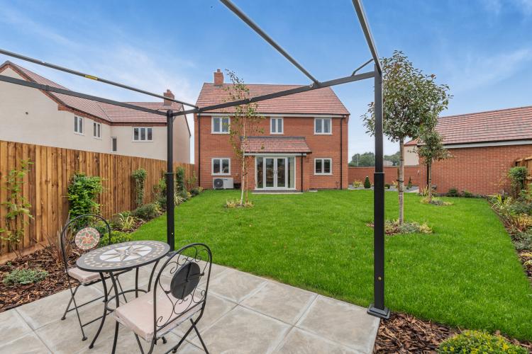 Back garden of 4 bedroom jelson home in huggelscote