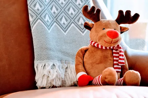 Reindeer toy for Christmas toy drive